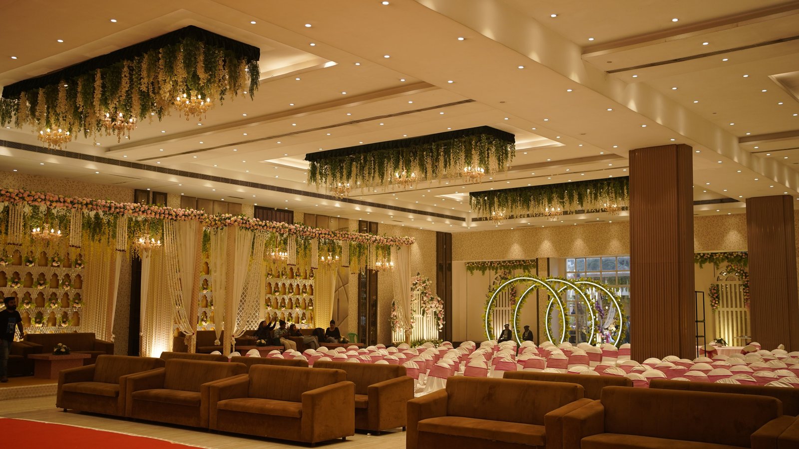 Decorated banquet hall interior from Bika Banquets Kolkata