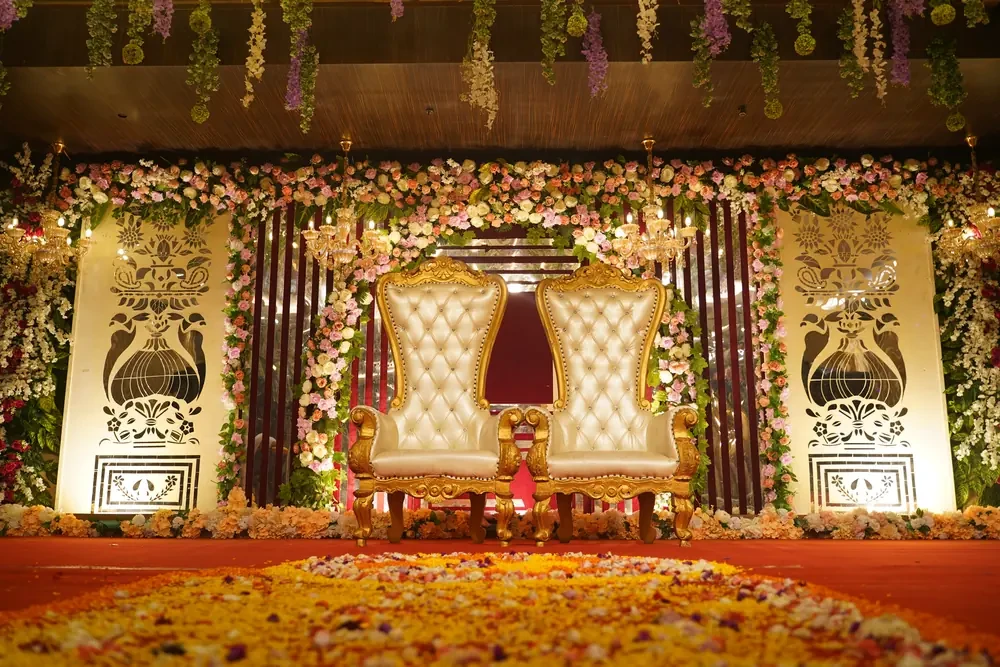 Covered terrace at Bika Rhythm under strings of lights